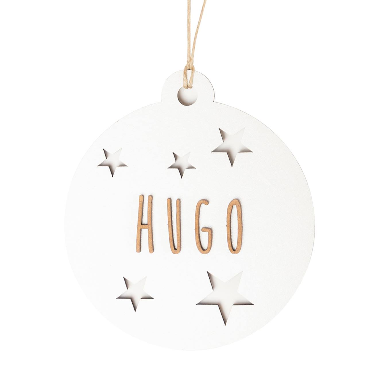 Boule De Noël Personnalisable En Bois Blanc