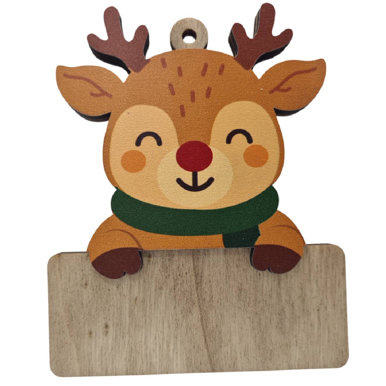 Renne De Noël Personnalisable En Bois Marron (Vintiun) - Image 2