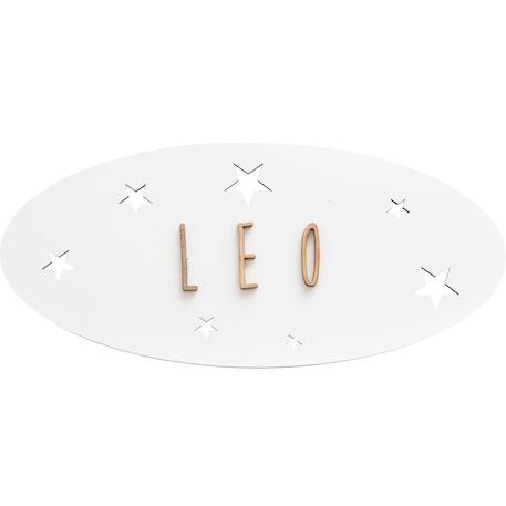 Vintiun - Plaque Décorative Personnalisable Etoiles Blanc
