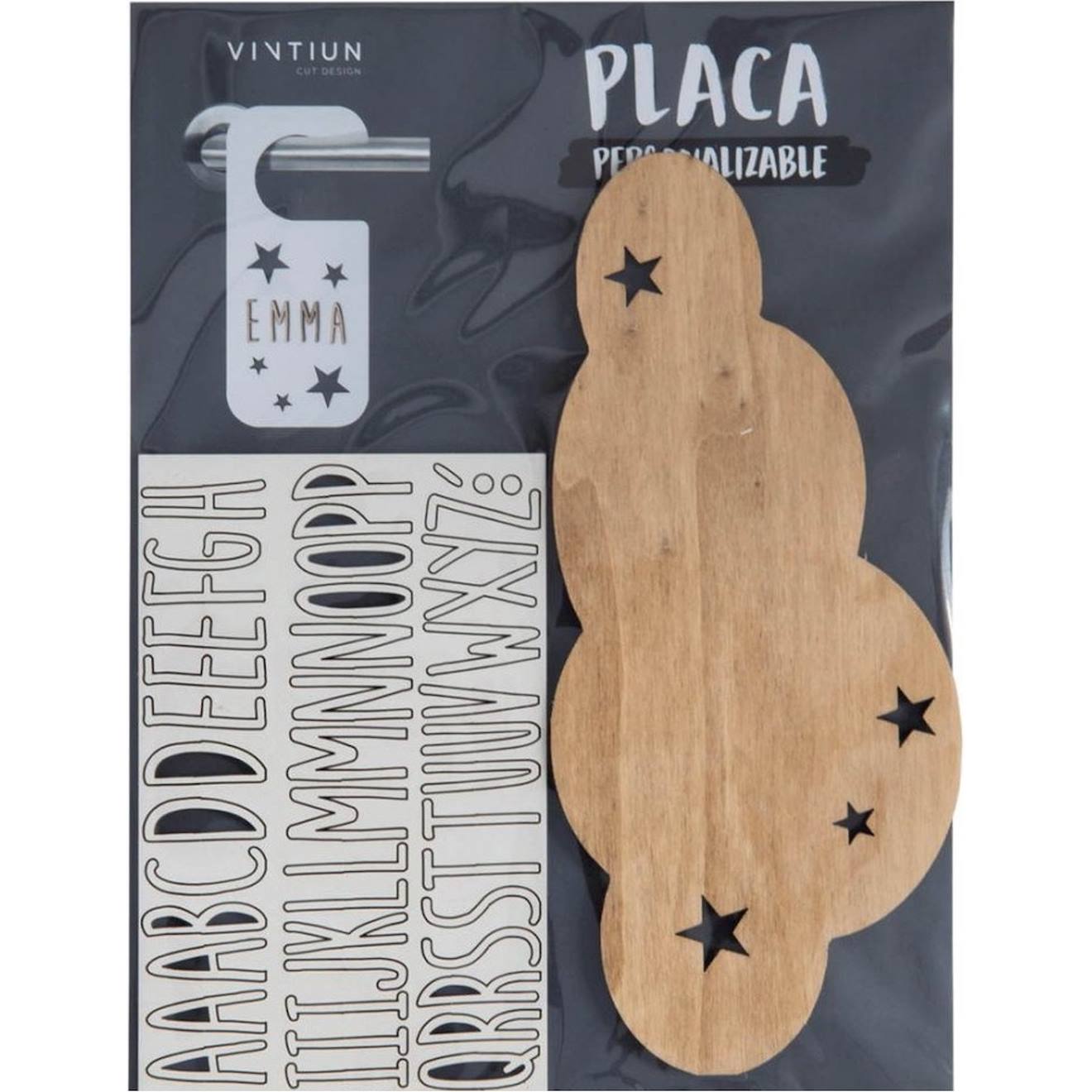 Plaque Décorative Personnalisable Nuage Beige (Vintiun) - Image 1