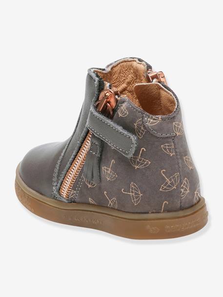 Boots zippées cuir bébé fille Alouest Babybotte® Gris 3 - vertbaudet enfant 
