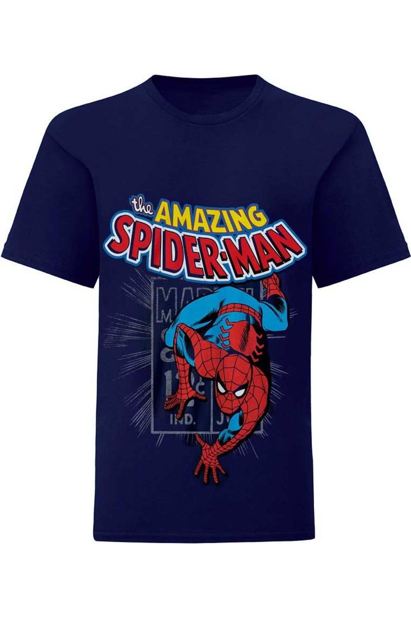 T-shirt Coton Amazing Spider-man Bleu Marine