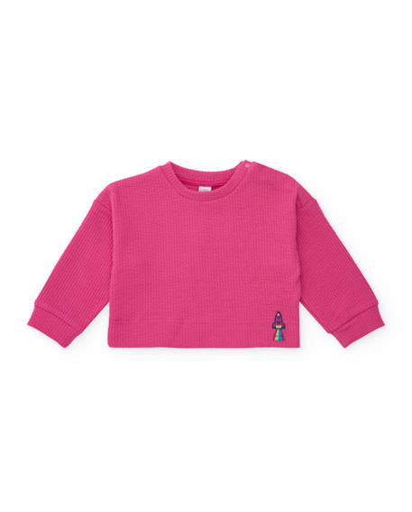 Fille-Pull, gilet, sweat-Sweat-Sweat en tricot pour fille avec broderie fusée