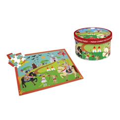 Jouet-Jeux éducatifs-Puzzle - combat de chevaliers 60 pièces