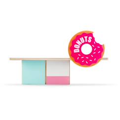 Camion donut foodtruck - bois de hêtre massif  - vertbaudet enfant