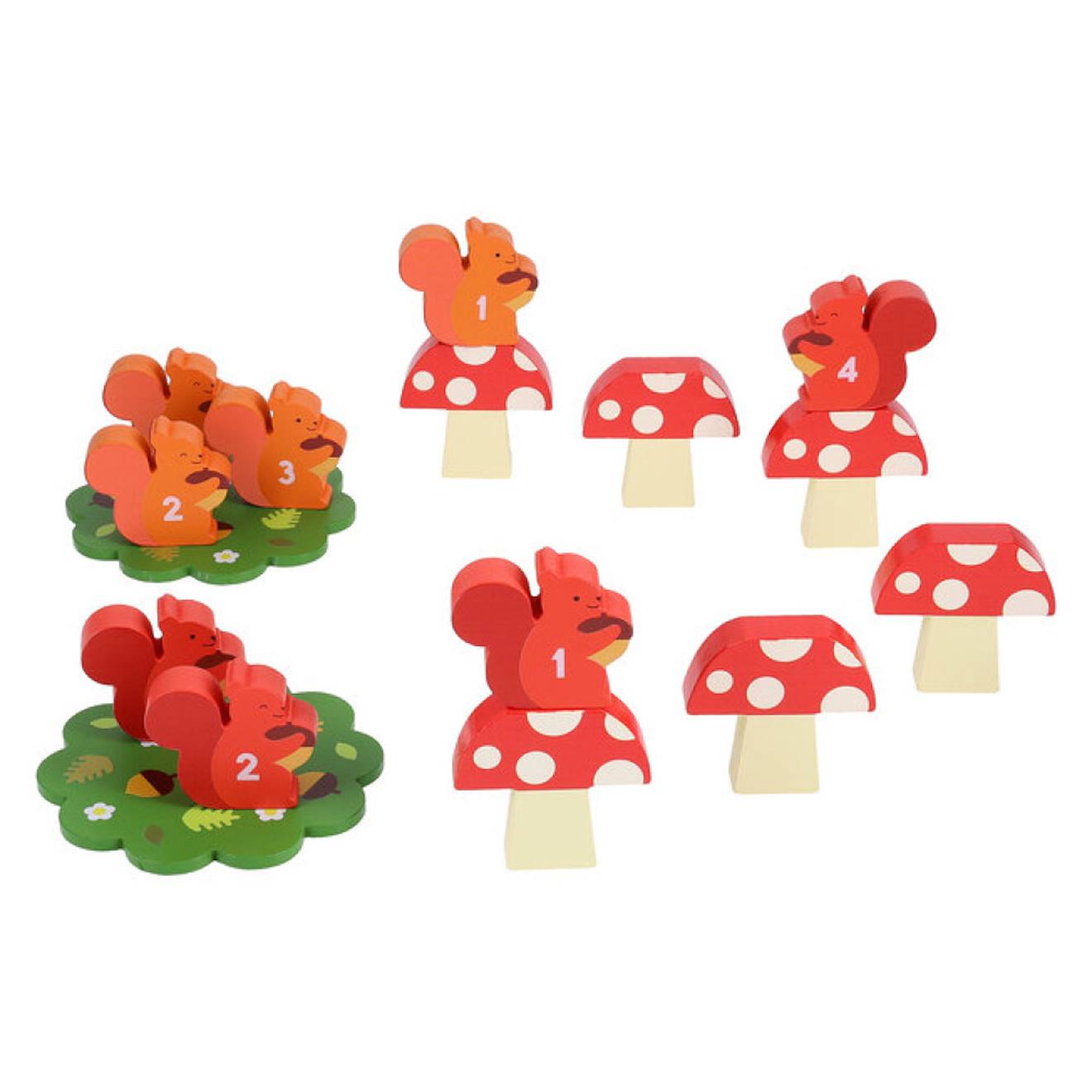 Un Jeu De Comptage Écureuil Multicolor