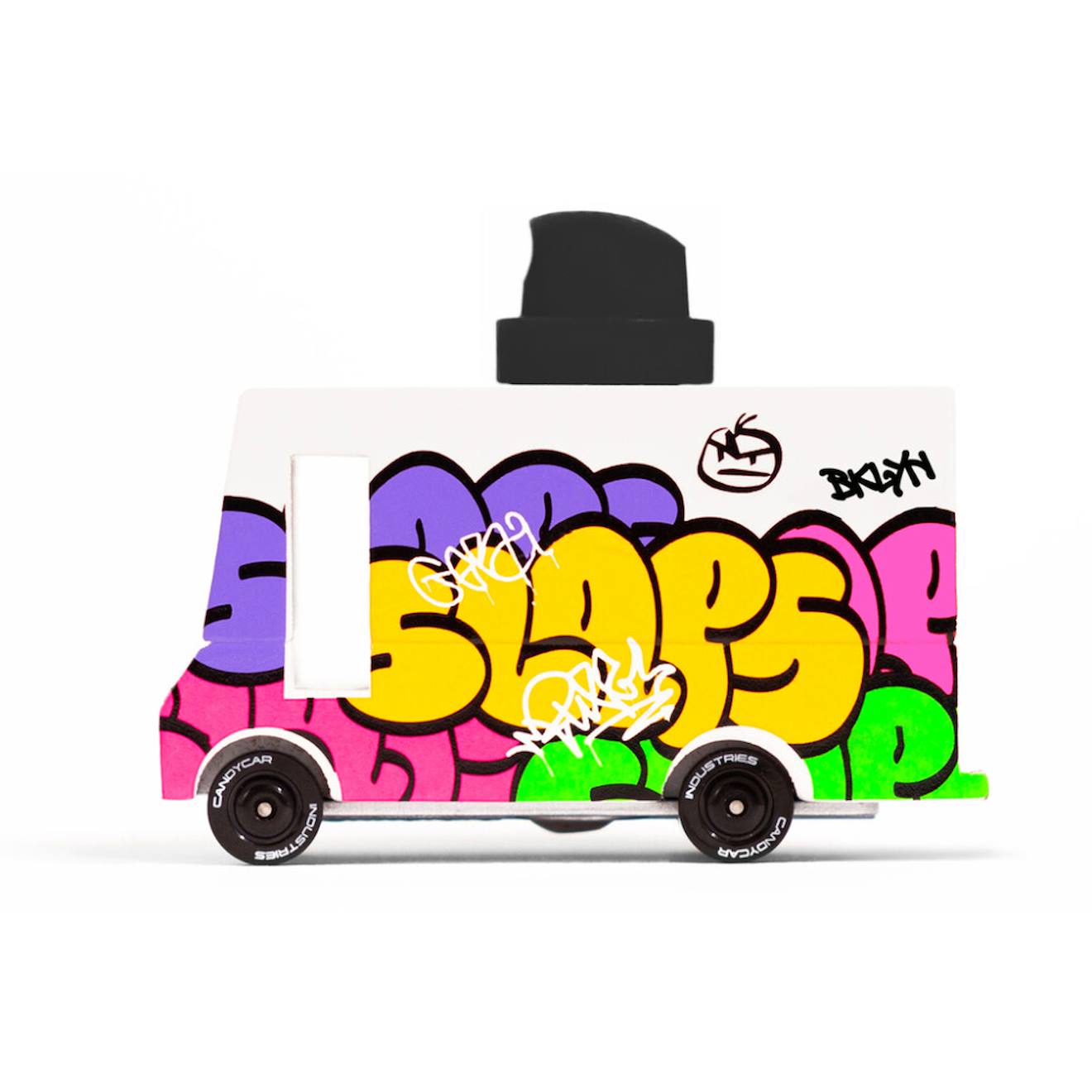 Graffiti Van - Bois De Hêtre Massif Multicolor