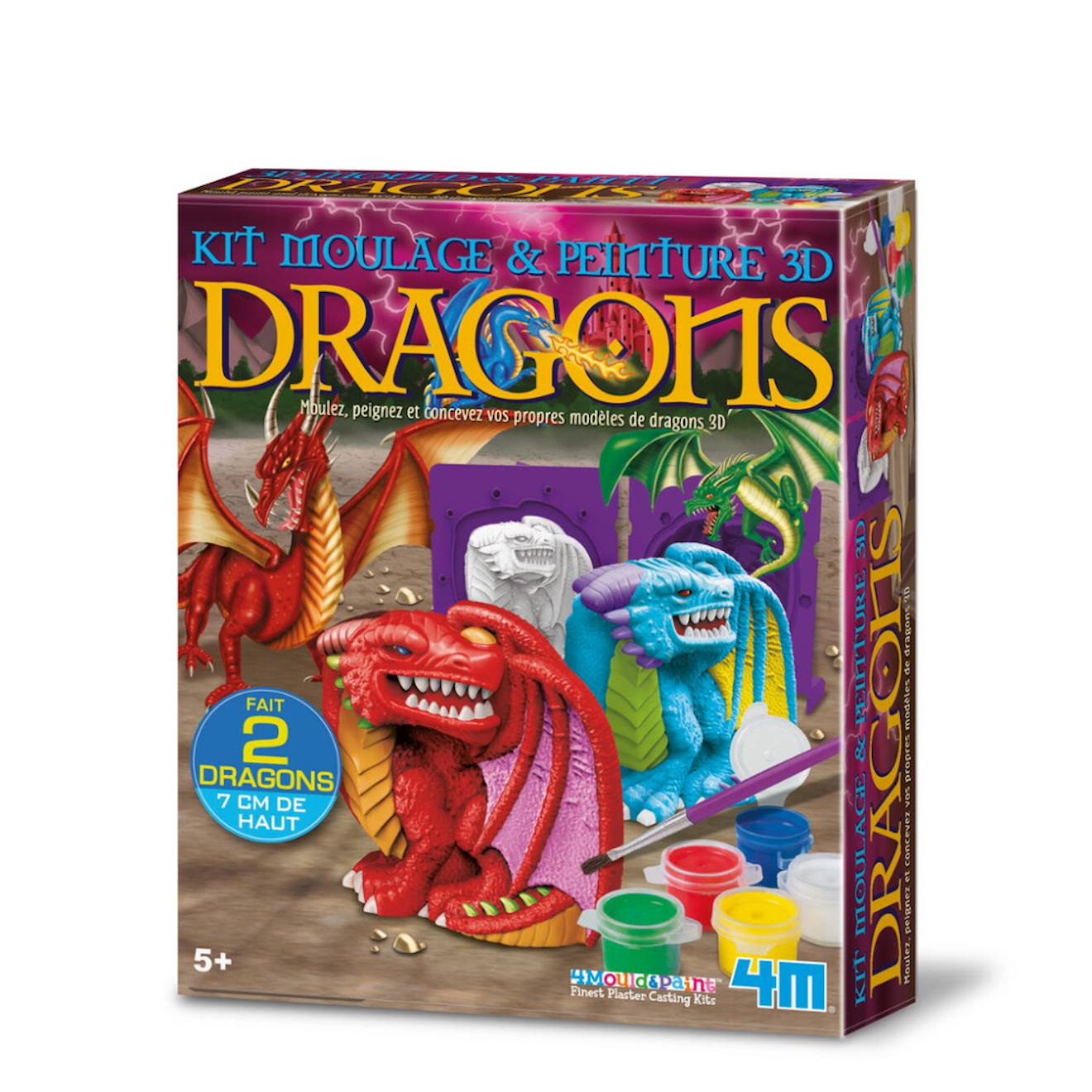 Kit Moulage - Dragons 3d - Version Fr Multicolor
