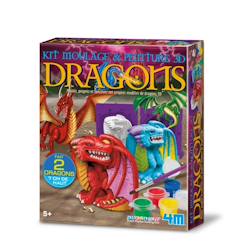 Jouet-Activités artistiques et musicales-Kit moulage - dragons 3d - version fr