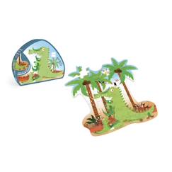Jouet-Jeux éducatifs-Contour puzzle - crocodile 36 pièces