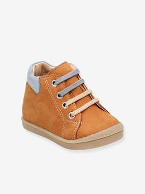 Bottillons sneakers cuir bébé garçon Fidji Babybotte® camel