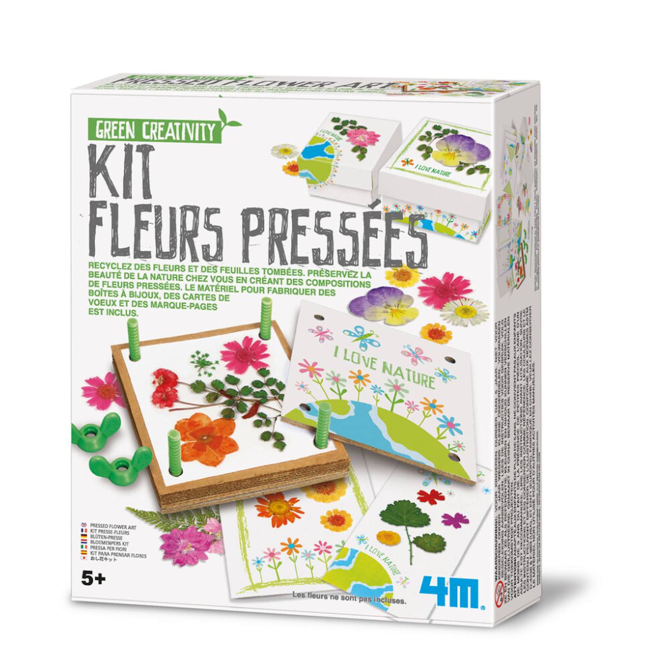 Kit D artisanat Inspiré De La Nature Fleurs Pressées Faciles À Réaliser Multicolor