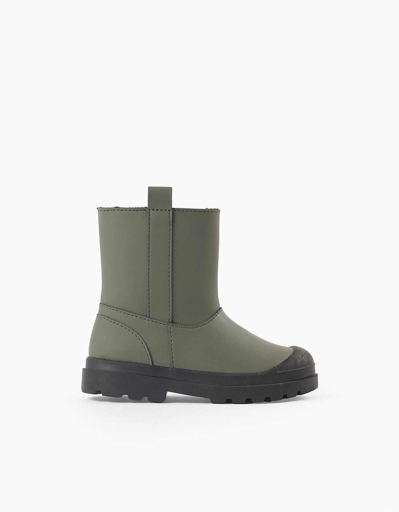 Bottes Imperméables Avec Fausse Fourrure Vert