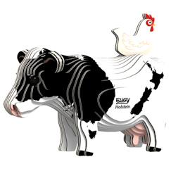 Jouet-Jeux éducatifs-Puzzle 3d - holstein vache
