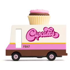 Jouet-Jeux d'imagination-Van cupcake  - bois de hêtre massif