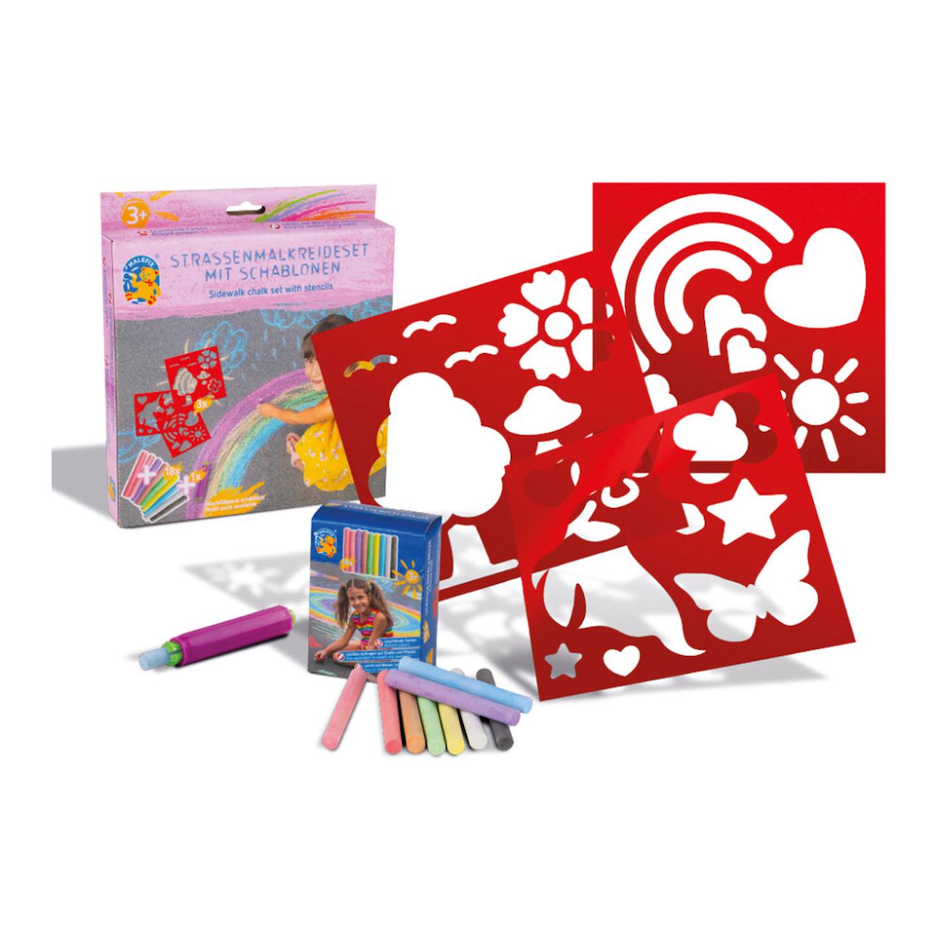 Modèles Craies De Trottoir - Licorne Multicolor