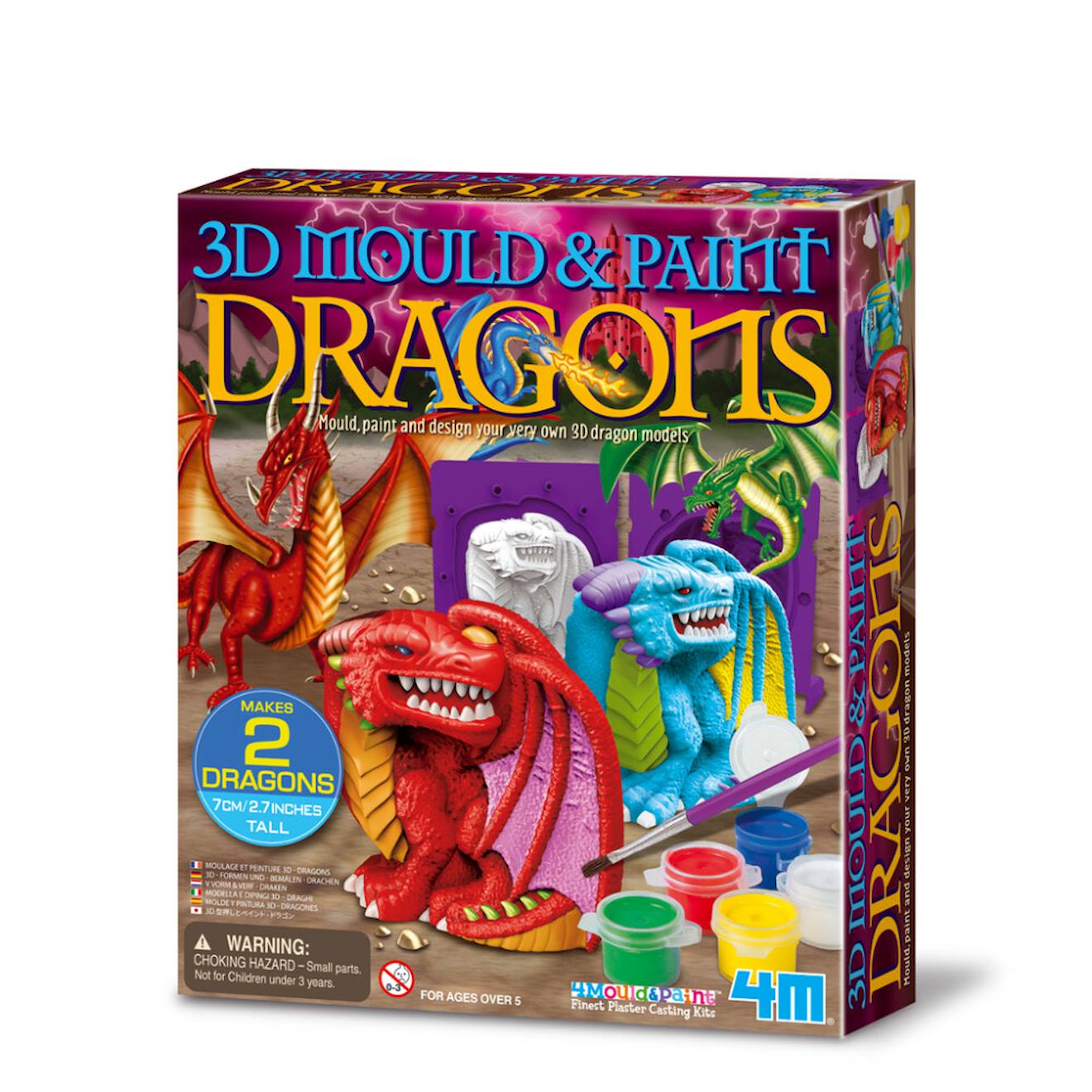Kit Moulage - Dragons 3d - Version En Multicolor