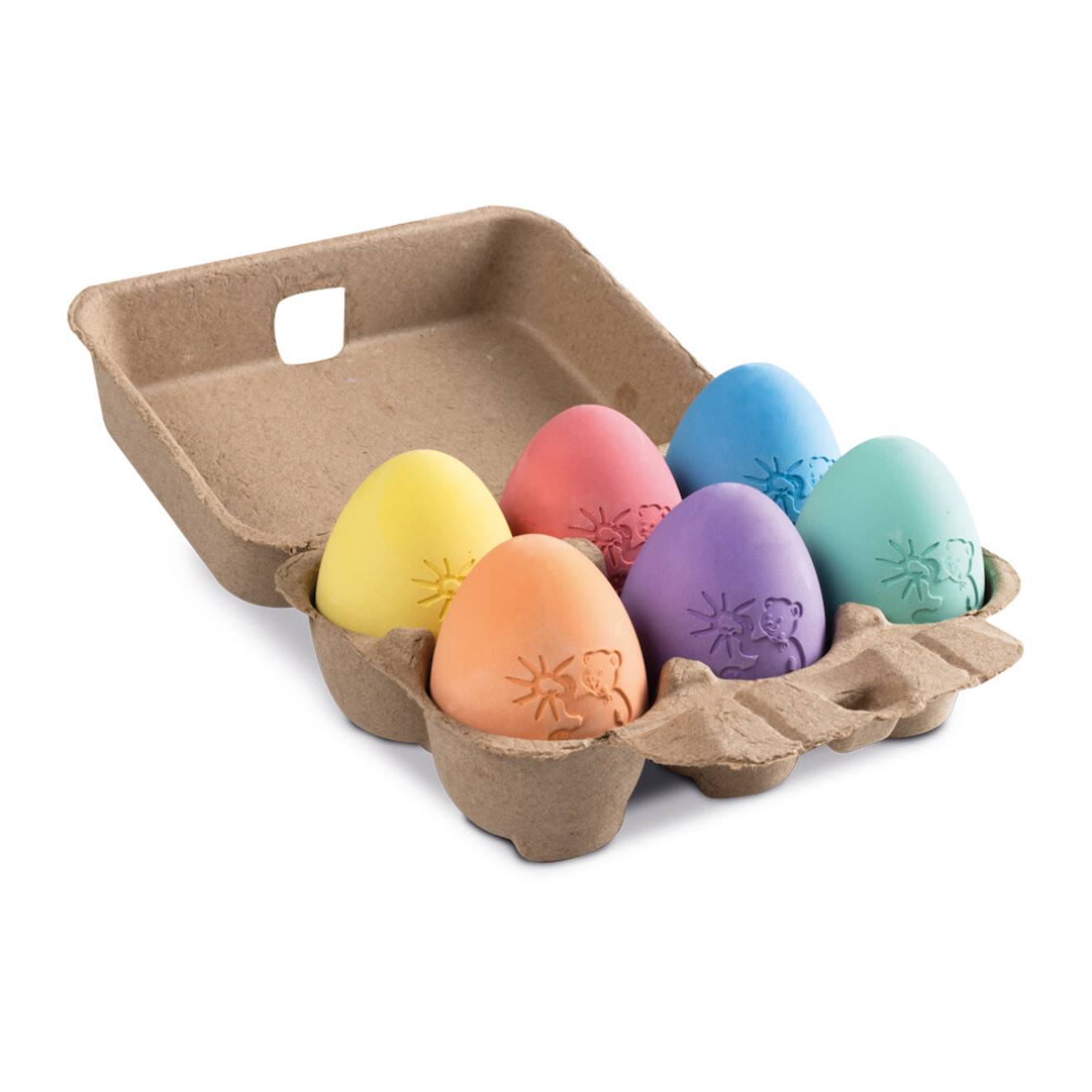 Craies De Trottoir - Carton D'oeufs 6 Pcs Multicolor