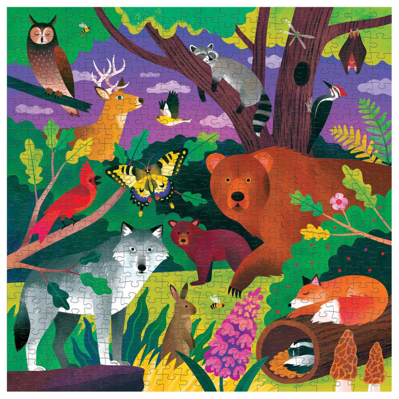 Puzzle - Forêt Illuminee Glow In The Dark Multicolor