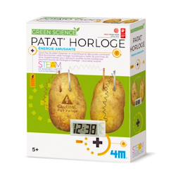 Jouet-Jeux éducatifs-Kit scientifique – Une horloge digitale alimentée par des légumes