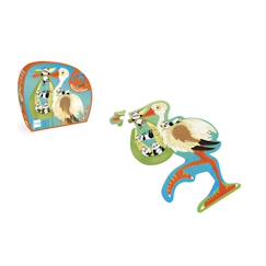 Jouet-Jeux éducatifs-Contour puzzle - cicogne 24 pièces