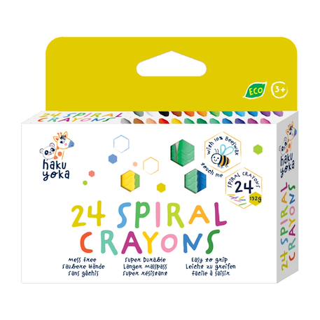 Haku Yoka - 24 Crayons De Couleur Spirale Multicolor