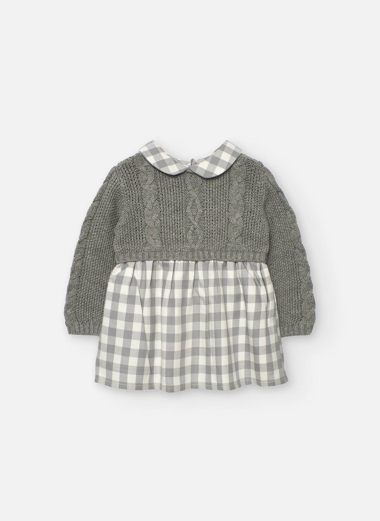 Robe Bébé À Carreaux Gris