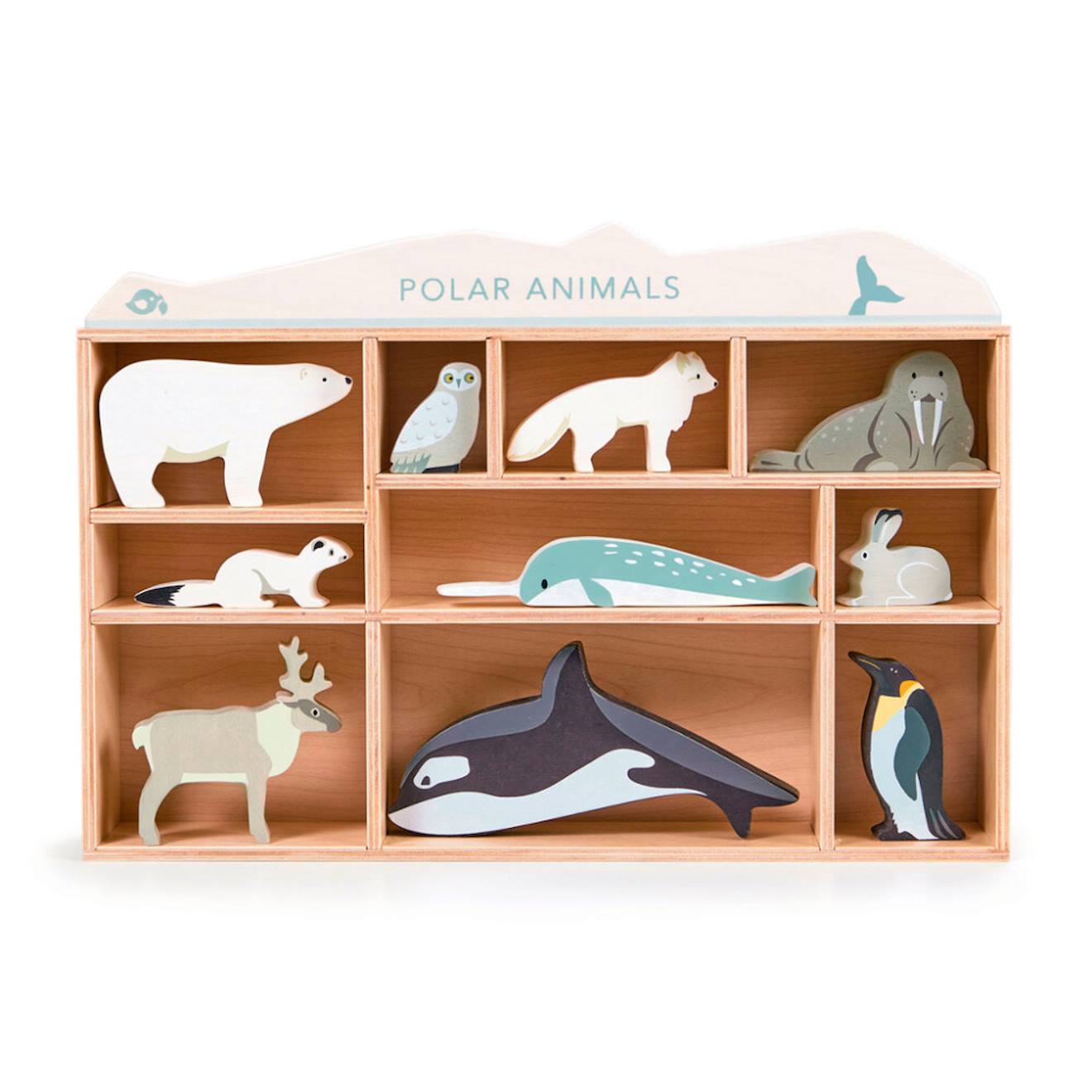 Set Animaux Animaux Polaires Bleu, Blanc, Beige