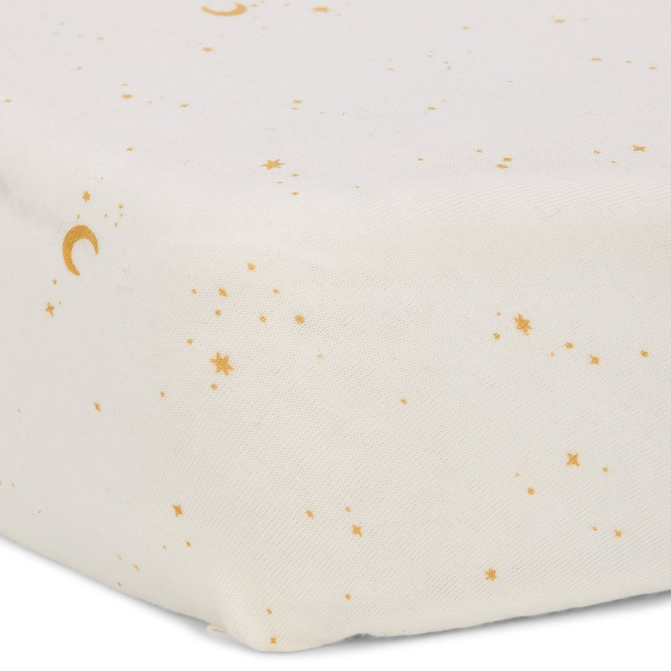 Drap Housse Lit Bébé Moon & Stars ( 60 X 120 Cm) Blanc Drap Housse Lit Bébé Moon & Stars ( 60 X 120 Cm) Blanc