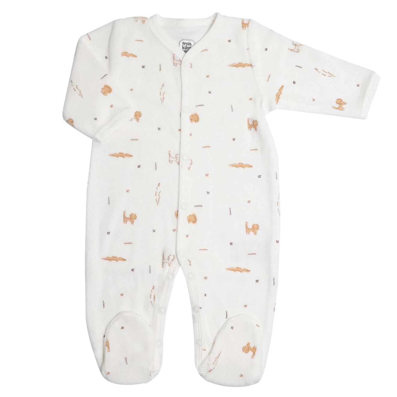 Grenouillère Pour Nouveau-né Mixte Ecru