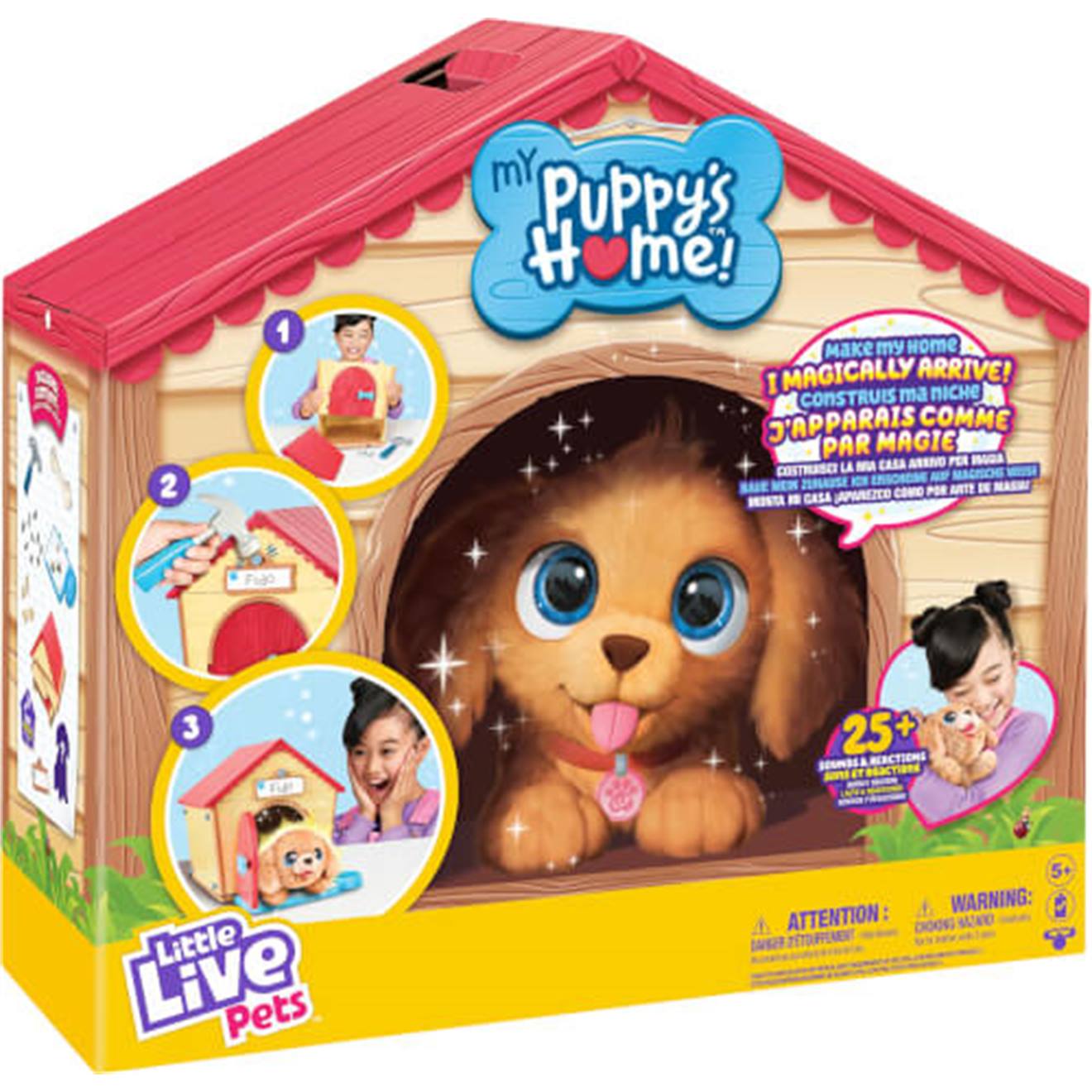 Little Live Pets Chien My Puppy's Home - Set De Jeu Interactif Multicolore