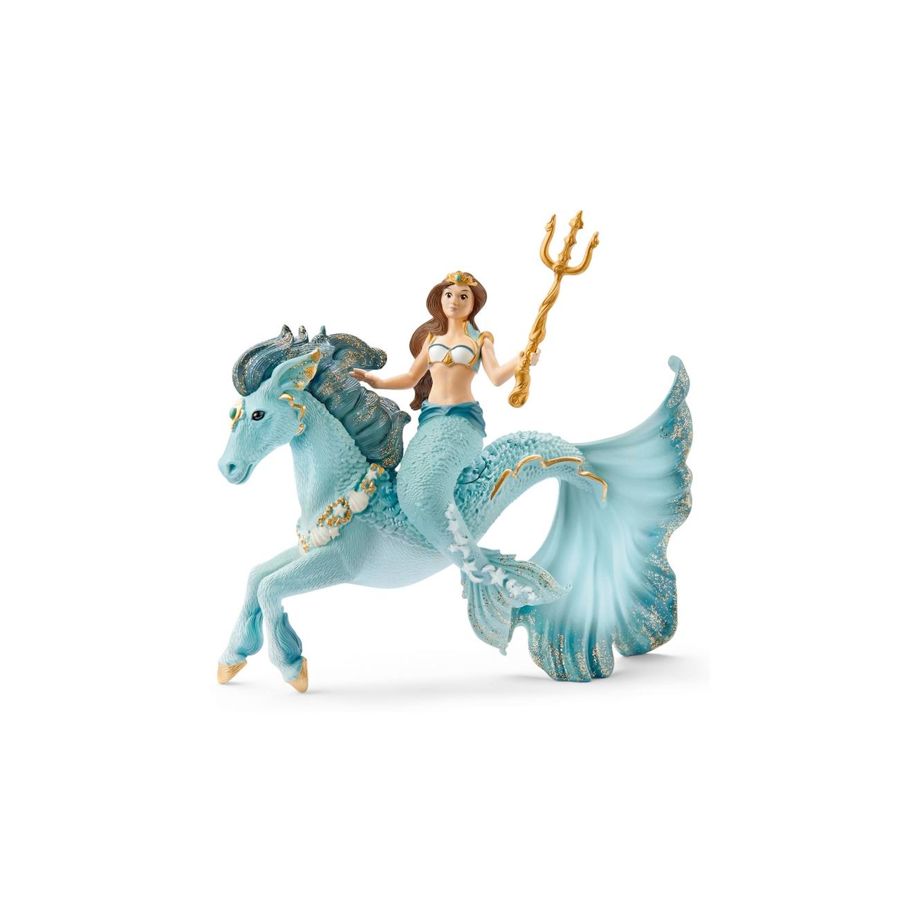 Bayala sirène eyela sur cheval de mer bleu