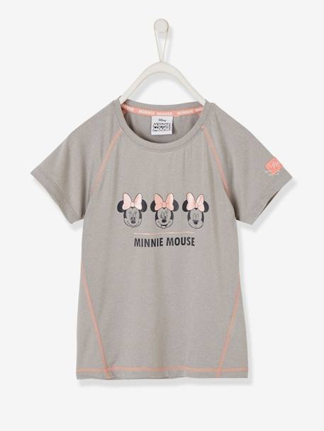 T-shirt sport fille Disney Minnie® gris chiné 1 - vertbaudet enfant 