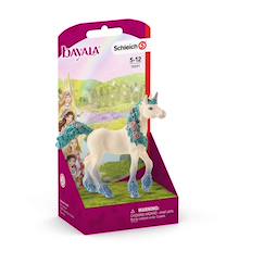 Jouet-Poulain de licorne aux fleurs