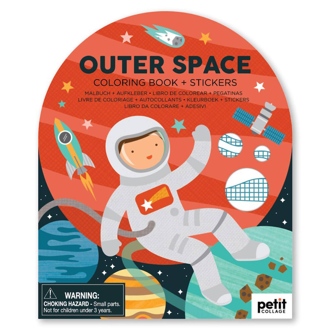 Livre De Coloriage Avec Autocollants - Espace Multicolor