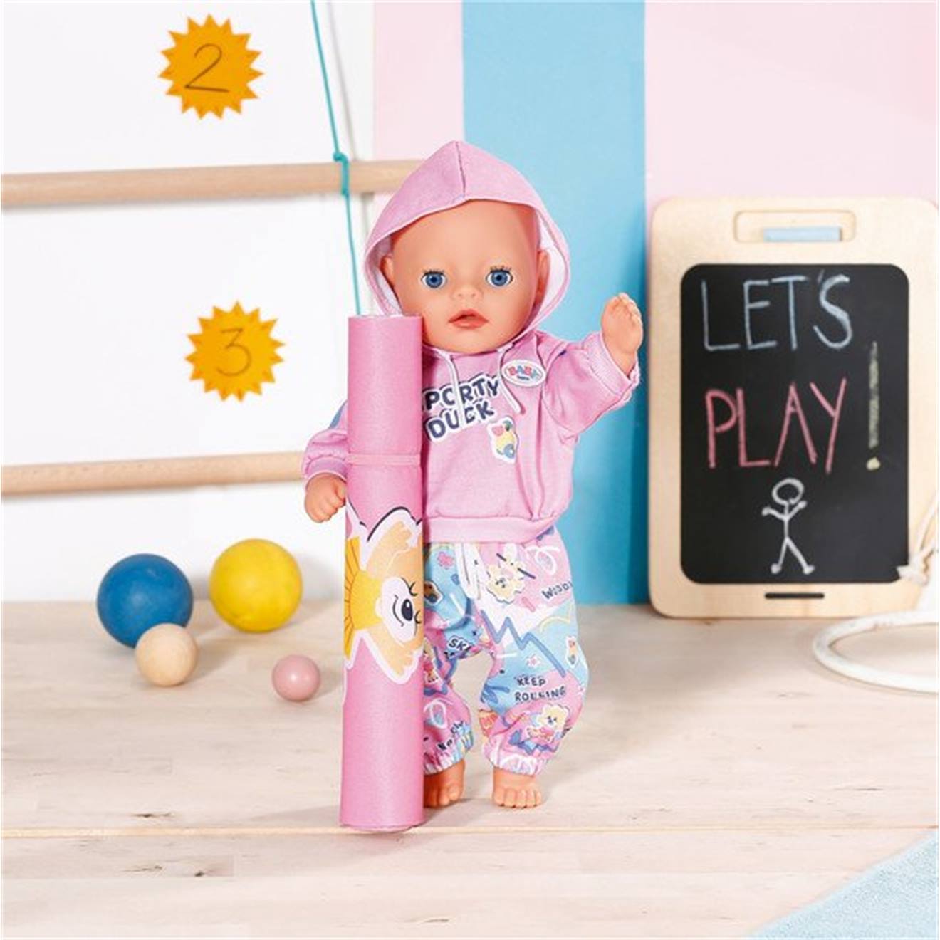 Baby Born Kindergarten Tenue De Sport Pour Les Poupées De 36cm Rose
