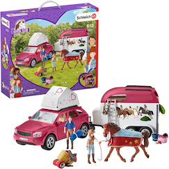 Jouet-Horse club grand voyage équestre en voiture et remorque