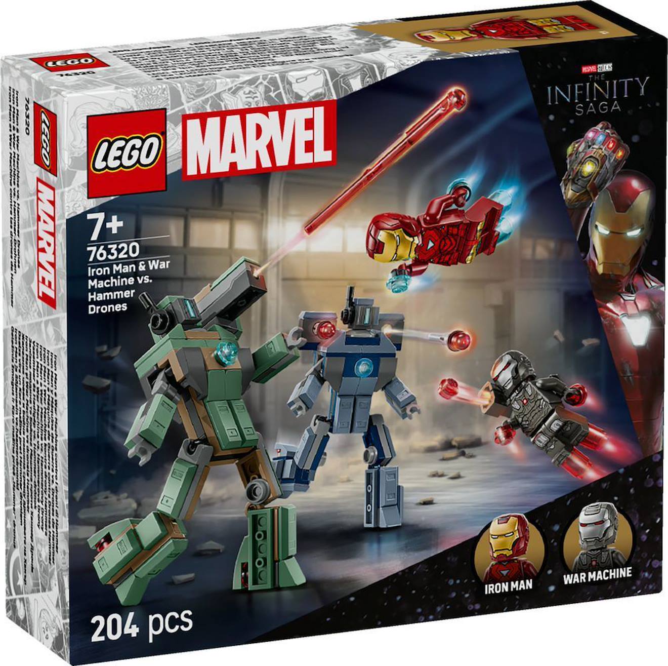 Lego Marvel - Iron Man Et War Machine Contre Les Drones De Hammer - 76320 Multicolore