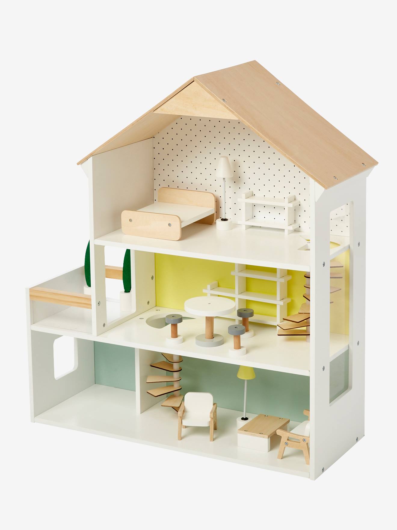 Maison de Poupée Mobilier poupées meubles en bois Jouet Chambre lit armoire 