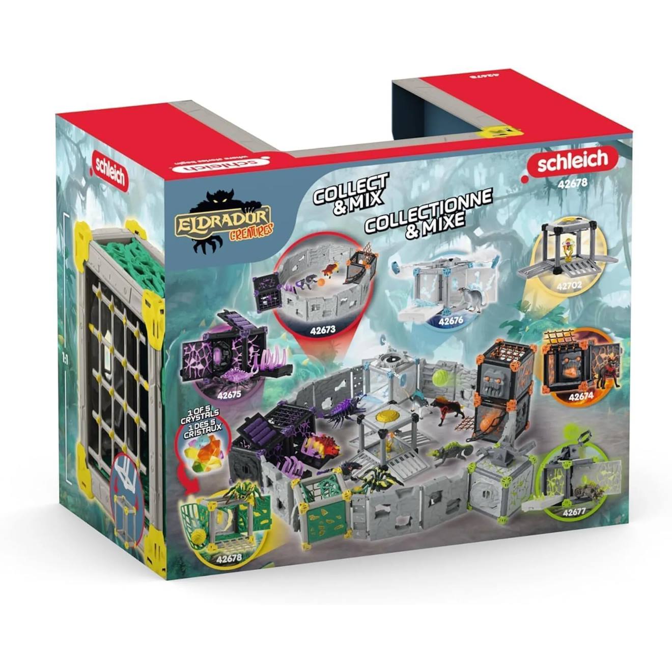 Schleich BattleCave Super Cristal – Coffret 31 Pièces, Dès 7 Ans, Créature Exclusive, Jeu De Stratégie Et Aventure ELDRADOR