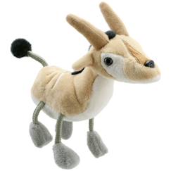 Jouet-Jeux d'imagination-Figurines, mini mondes, héros et animaux-Marionnette à doigts - antilope