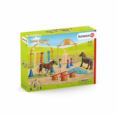 Jouet-Set de figurines - entraînement d'agility pour poney