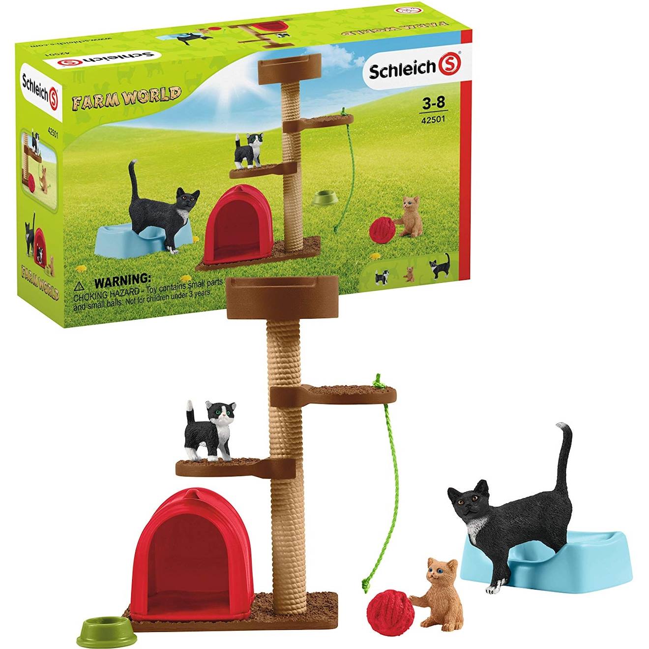 Farm World - Aire De Jeu Pour Chats Adorables Multicolore