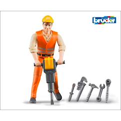 Jouet-Ouvrier de chantier avec accessoires
