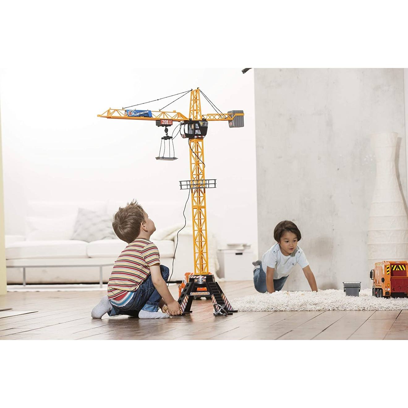 Grue De Construction Teamsterz JCB – Plus D’1 Mètre – Télécommandée – Crochet Chargeur – 3 Piles AAA – Dès 3 Ans