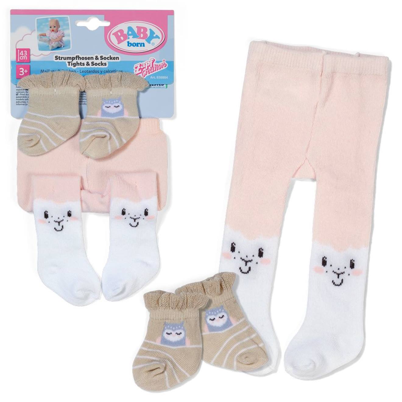 Baby Born - Chaussettes Et Collants Moutons Pour Poupée De 43 Cm Multicolore