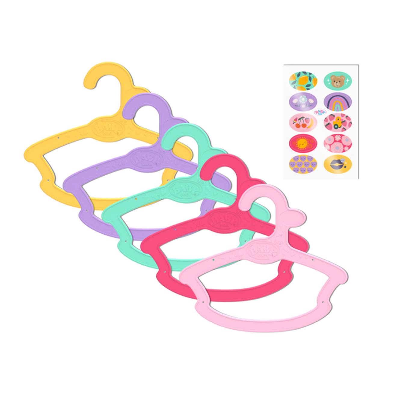 Baby Born Set De 5 Cintres Pour Vêtements Poupées Multicolore