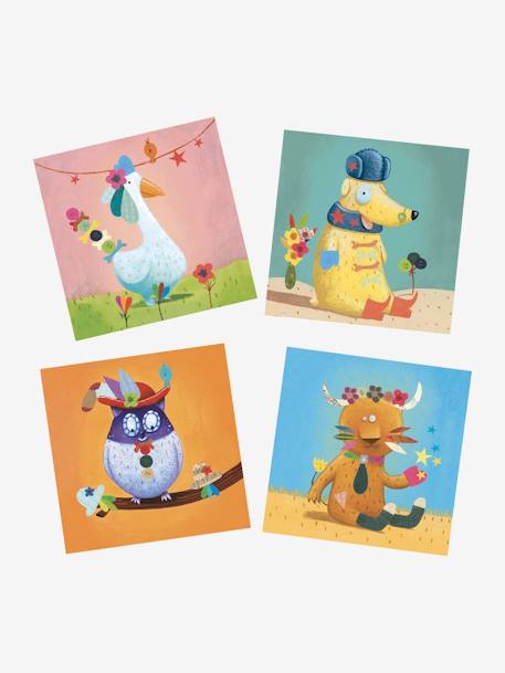 Stickers Créer des animaux DJECO multicolore 4 - vertbaudet enfant 
