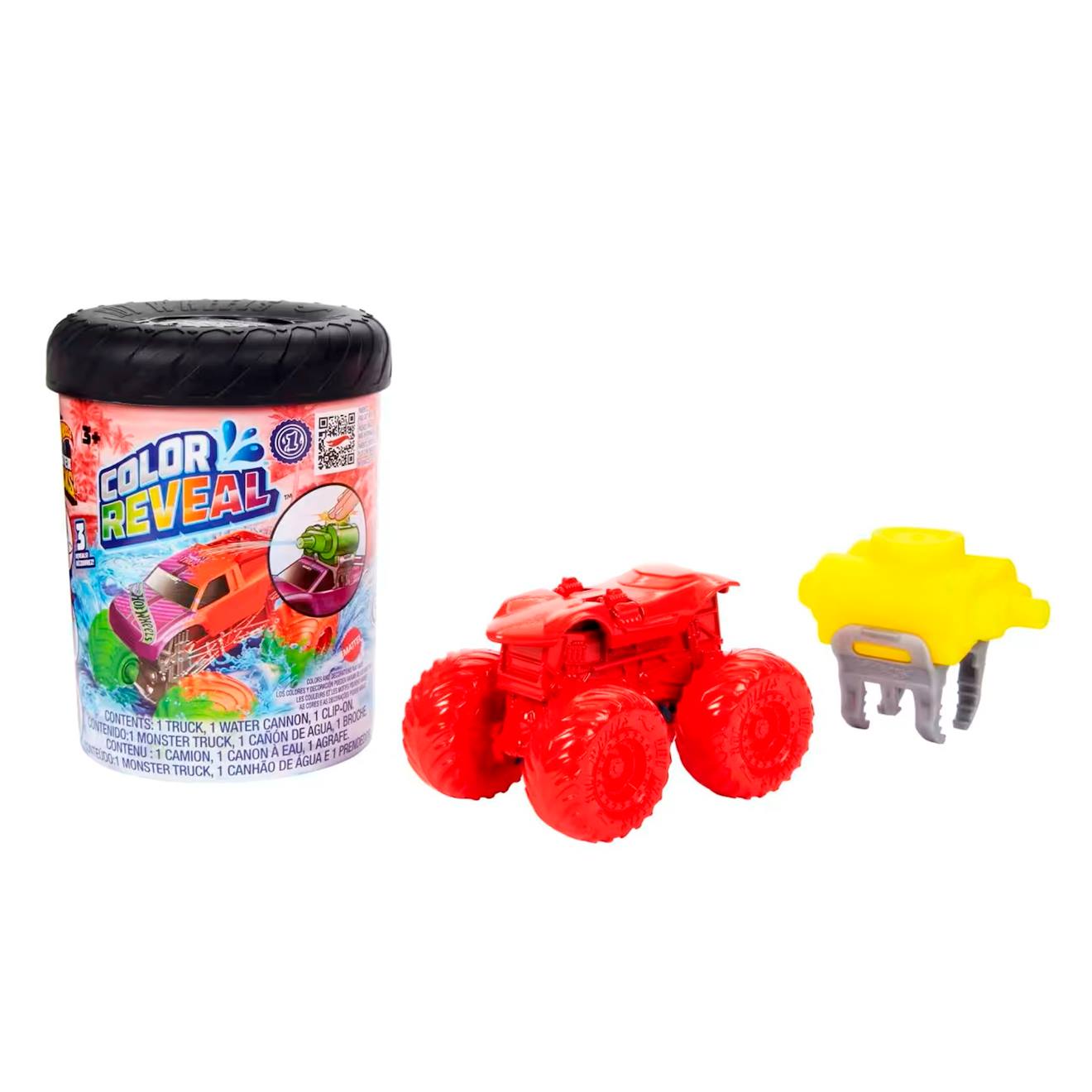 Hot Wheels Camion Monster Trucks Color Reveal Multicolore