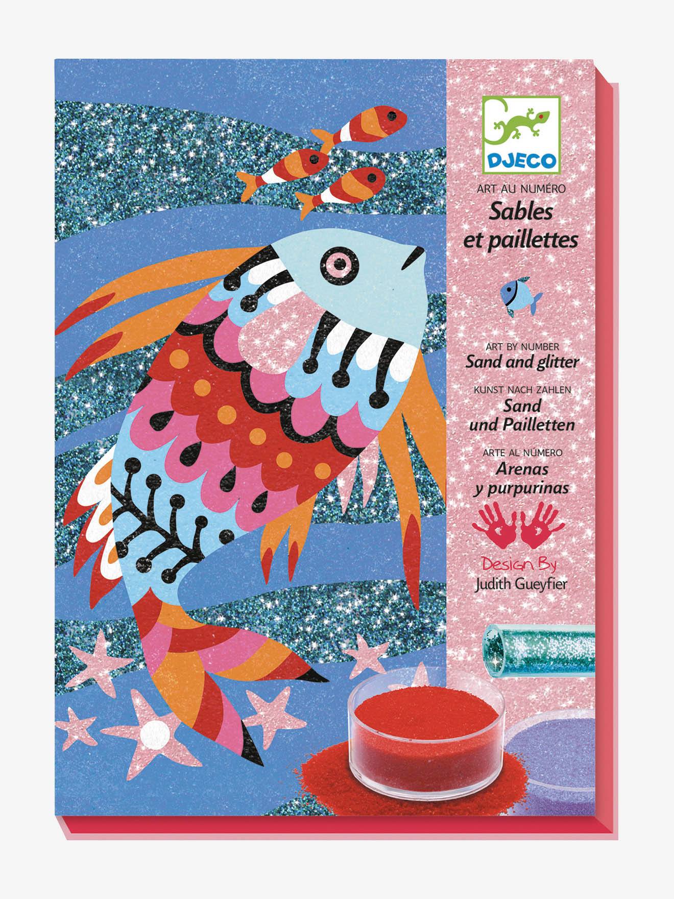 Sables À Paillettes - Arc-en-ciel De Poissons Djeco Multicolore